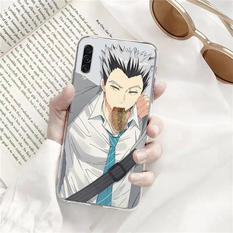 

Oya Haikyuu Bokuto Koutarou Phone Case Transparent for Samsung A71 S9 10 20 HUAWEI p30 40 honor 10i 8x xiaomi note 8 Pro 10t 11