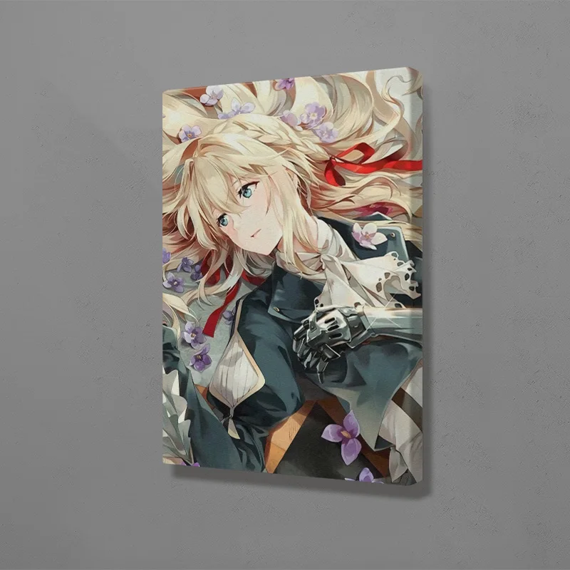 Аниме девочка фиолетовая эверсад плакат Холст Картина настенное Искусство Декор