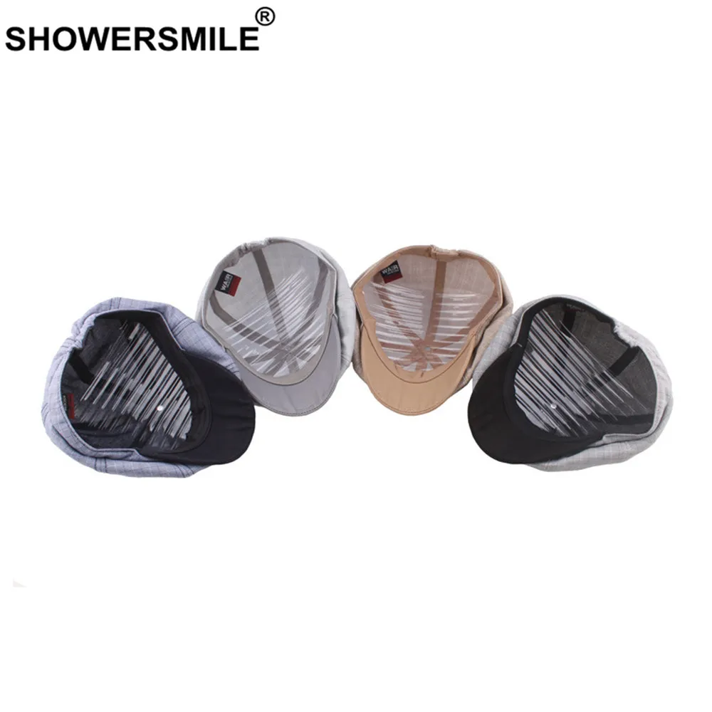 Мужская клетчатая кепка SHOWERSMILE повседневная хлопковая из 8 предметов в стиле