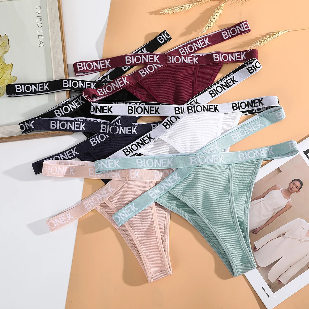

Женские хлопковые стринги, сексуальное нижнее белье с надписью на талии, стринги, женские ажурные женские трусы