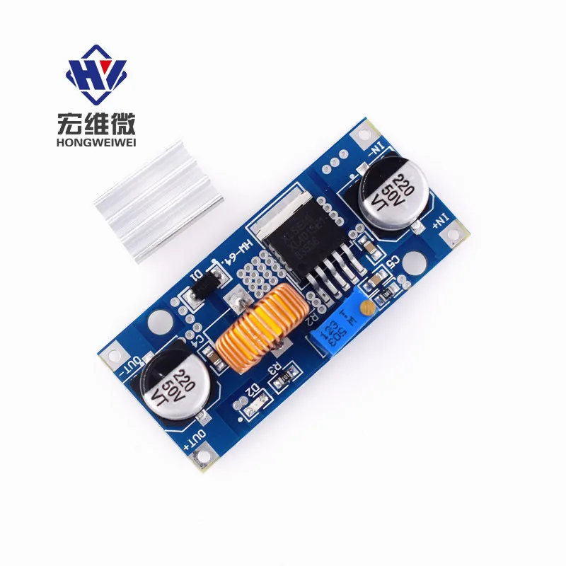 

5pcs XL4015 5A DC-DC 4-38V To 1.25-36V 24V 12V 9V 5V Step Down Adjustable Power Supply Module LED Lithium Charger with Heat Sink