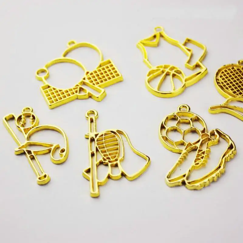 5 шт. спортивная серия креативная металлическая рамка Подвеска ювелирных изделий