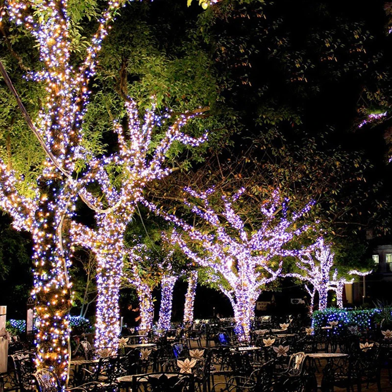 Гирлянда светодиодная уличная с цветными шариками 10 м|Украшения своими руками