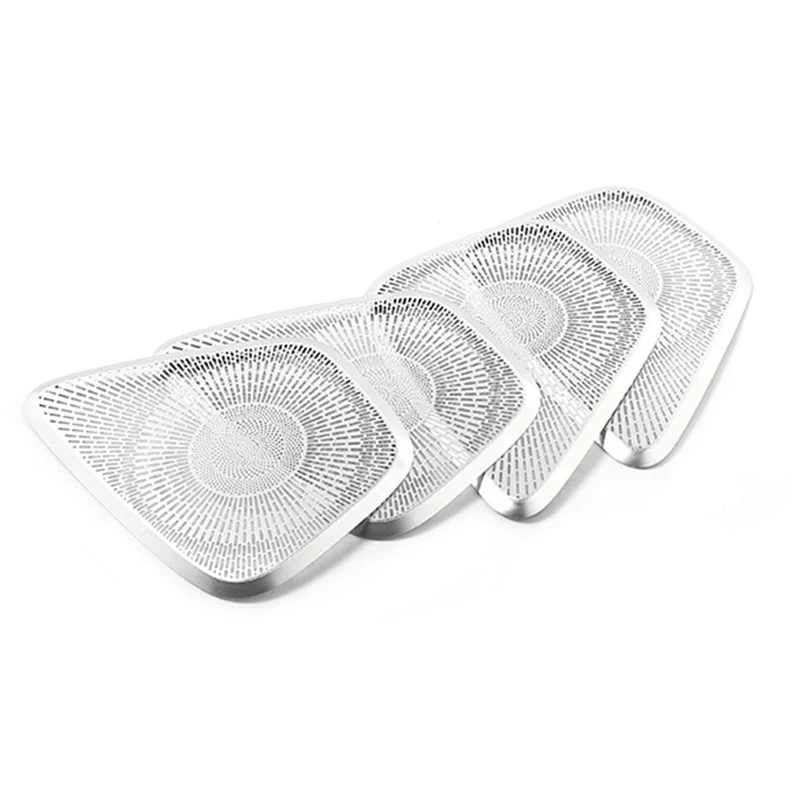 4Pcs Car Aluminum Door Audio Speaker Tweeters Cover Trim for Mercedes Benz GLA Class H247 2020-2021 | Автомобили и мотоциклы