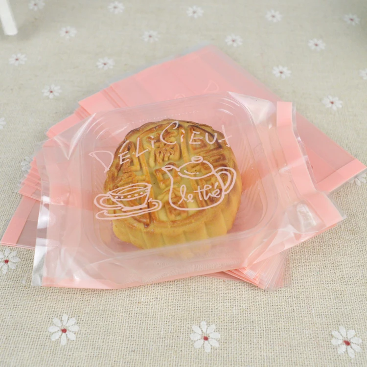 100pcs MoonCake Bag Package Mooncake Packaging Box Beautiful Paper Wedding Cake Boxes Plastic Pack Candy Cookie Soap | Дом и сад