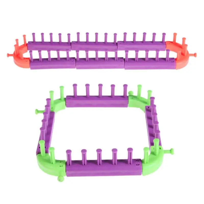 Knitting Loom DIY Spliced Braided Frame Child Educational Long Ring Set with Hook Needles Woven Scarves Hats Socks | Дом и сад