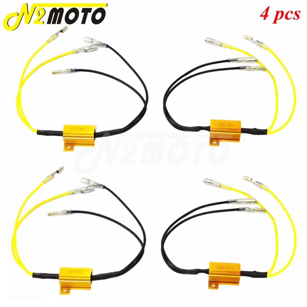 

12V 25W 6.8 Ohms Motorbike Turn Signal Flasher Indicator Load Resistors Motorcycle LED Light Flash Blinker Resistors