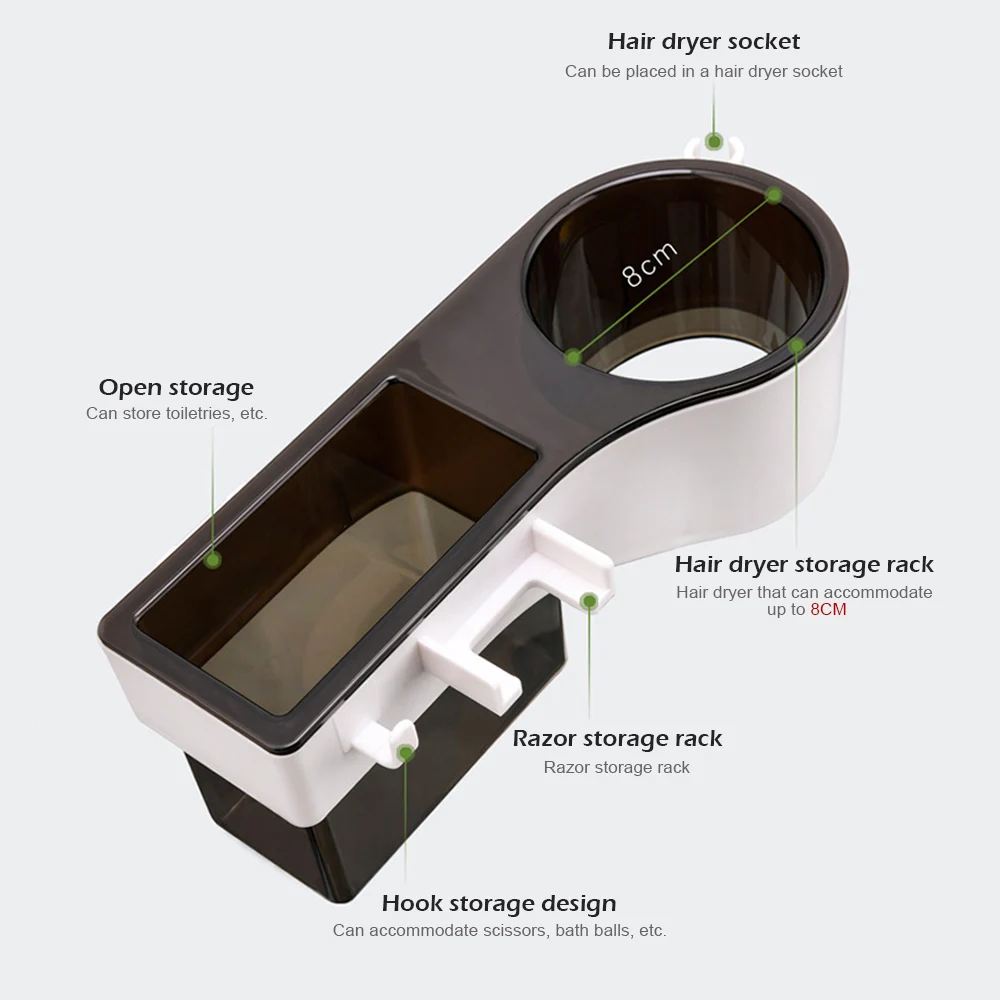 Настенный держатель для фена сушилка волос стойка гребня бритвы