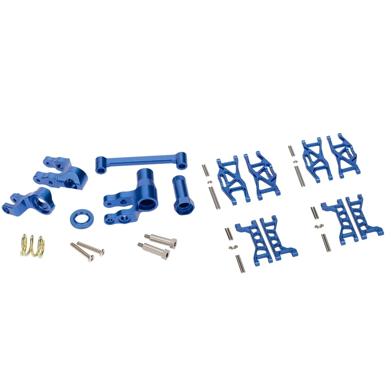 

2 Set RC Car Part: 1 Set CNC Steering Set Steering Combination & 1 Set CNC Aluminum Alloy 10mm Widened Suspension Arm