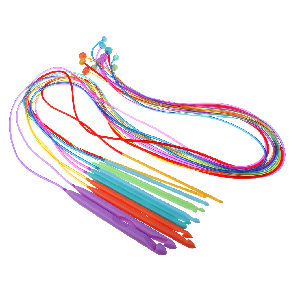 12 шт. вязаные крючком гибкие афганские пластмассовые пряди | Дом и сад