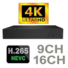 Видеорегистратор H.265 Max 4K, устройство для видеонаблюдения, 8 каналов 16 каналов 4K 9 каналов 4K, детектор движения, P2P CCTV NVR, распознавание лица