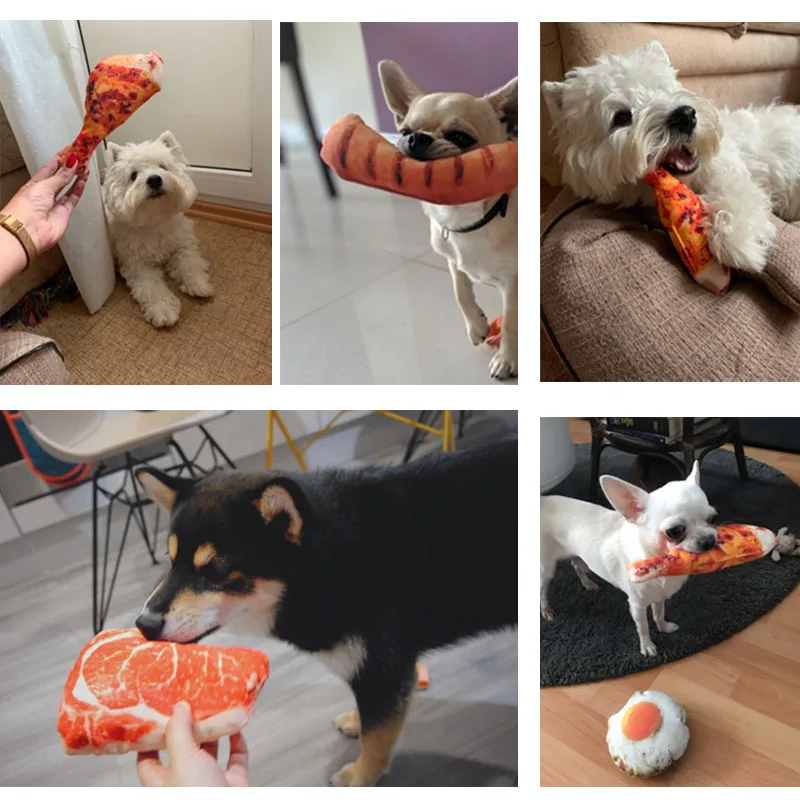 Abrrlo, игрушки для собак, смешное моделирование, мясо, щенок, домашние игры, жевательные игрушки пищащие игрушки для больших и маленьких, для собачек-Мопсов, кошек, домашних животных