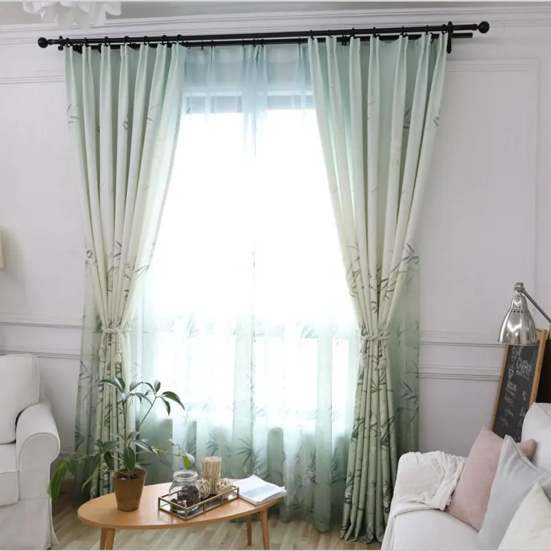 Шторы в скандинавском стиле полутени маленькие свежие простые для гостиной