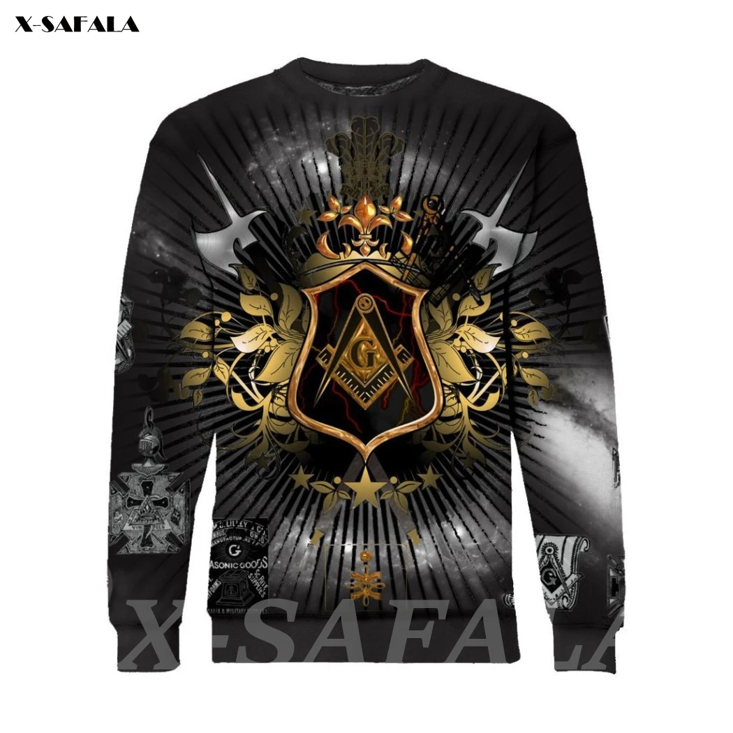 

FREEMASONR Mason Christian 3D Printed Loose Sweatshirt Hoodie Man Female Outwear Pullover Jersey Tops Hoody Sporty Streetwear