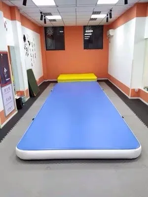 Скидка Подгонянный Голубой цвет падения воздуха коврик в продаже 6 м/7 м/8 м Airtrack для гимнастики тхэквондо сальто на воздушной подушке пол