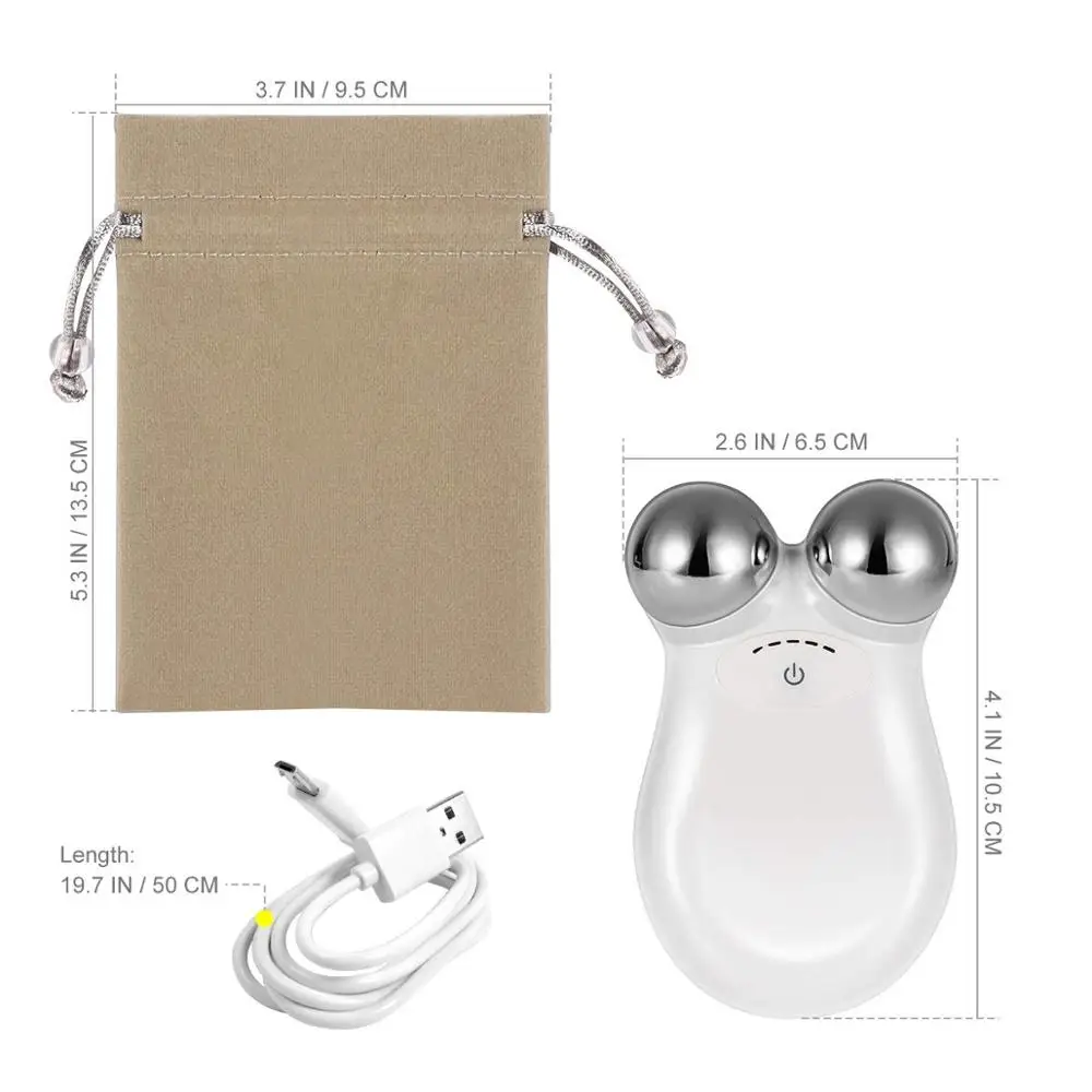 Роликовый массажер для лица портативный домашний электрический красоты