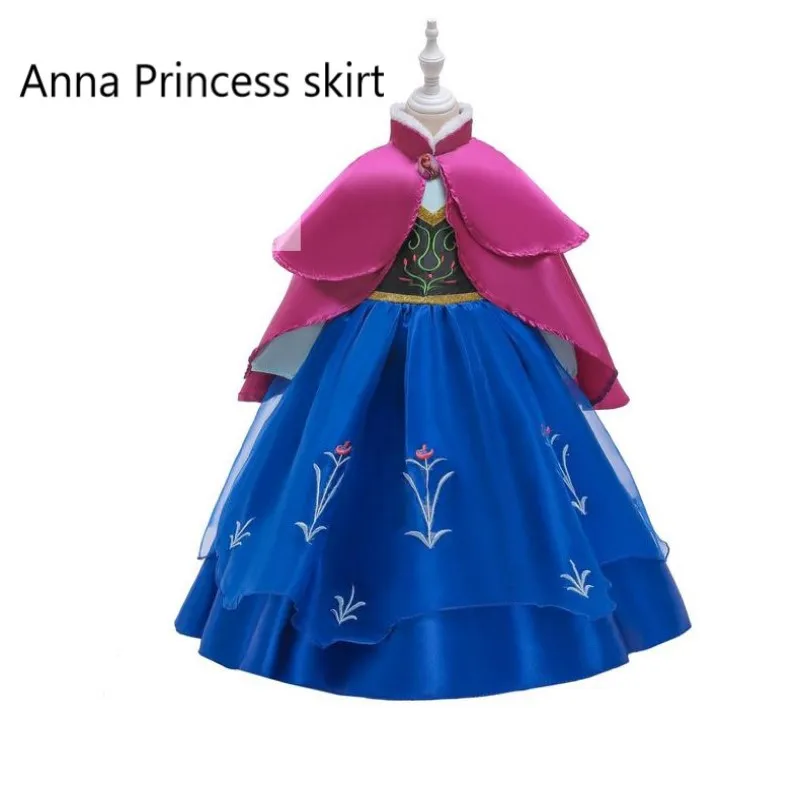Платье принцессы из мультфильма Холодное сердце платье Анны для девочек с