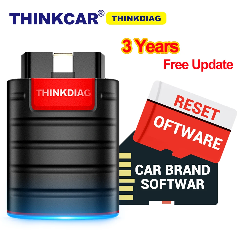 Сканер THINKCAR Thinkdiag OBD2 с полным программным обеспечением, устройство для чтения кодов, PK AP200 easydiag4, с Bluetooth 16 сбросами, 3 года - изображение