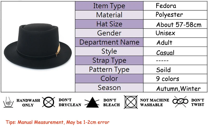 YY золотой пояс с перьями Fedora шляпа для мужчин плоский Топ шляпы Трилби для женщин свиной пирог джаз шляпа Классическая церковная Кепка FD19040