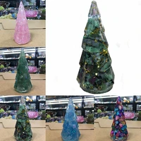 1pc natural crystal quartz resin curing energy trumpet christmas tree home personality decoration artwork increases energy