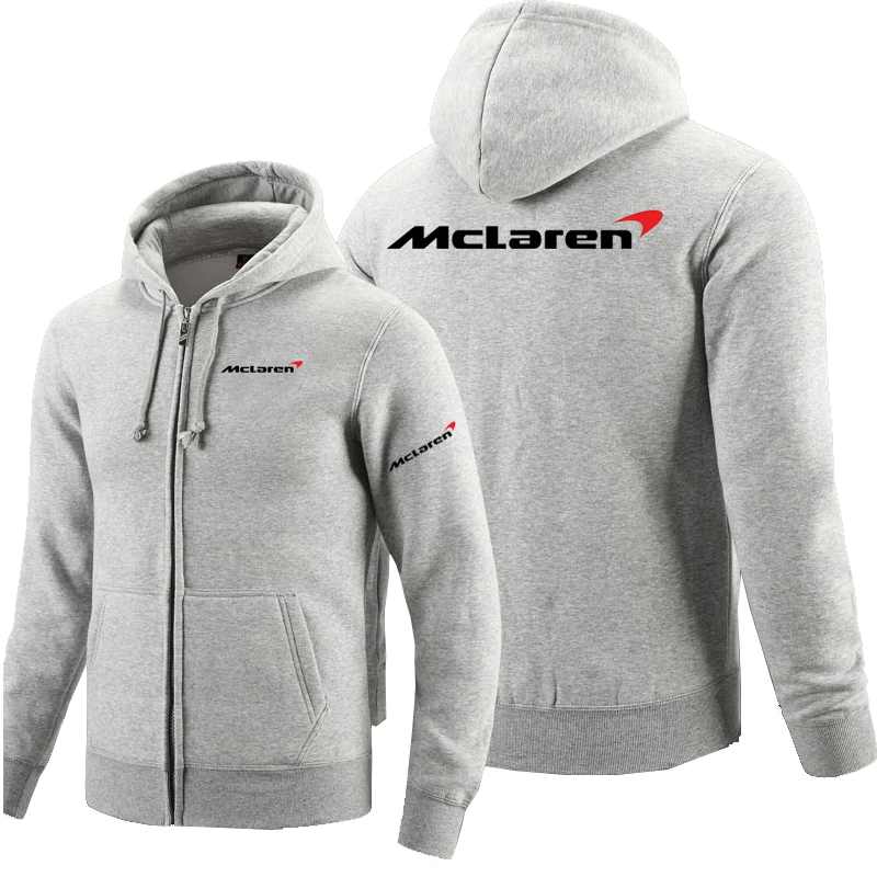 

Fashion Zipper Hoodies for McLaren Logo Printed Hoodie Fleece Long Sleeve Man's Zipper Jacket Sweatshirt b01