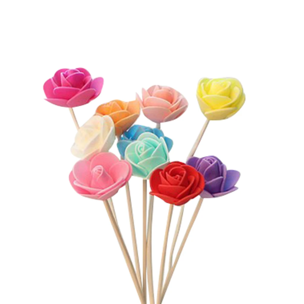

6pcs Colorful Flower Rattan Reed Fragrance Diffuser Replacement Refill Sticks Air Freshener Room Perfume Rattan Diffuser