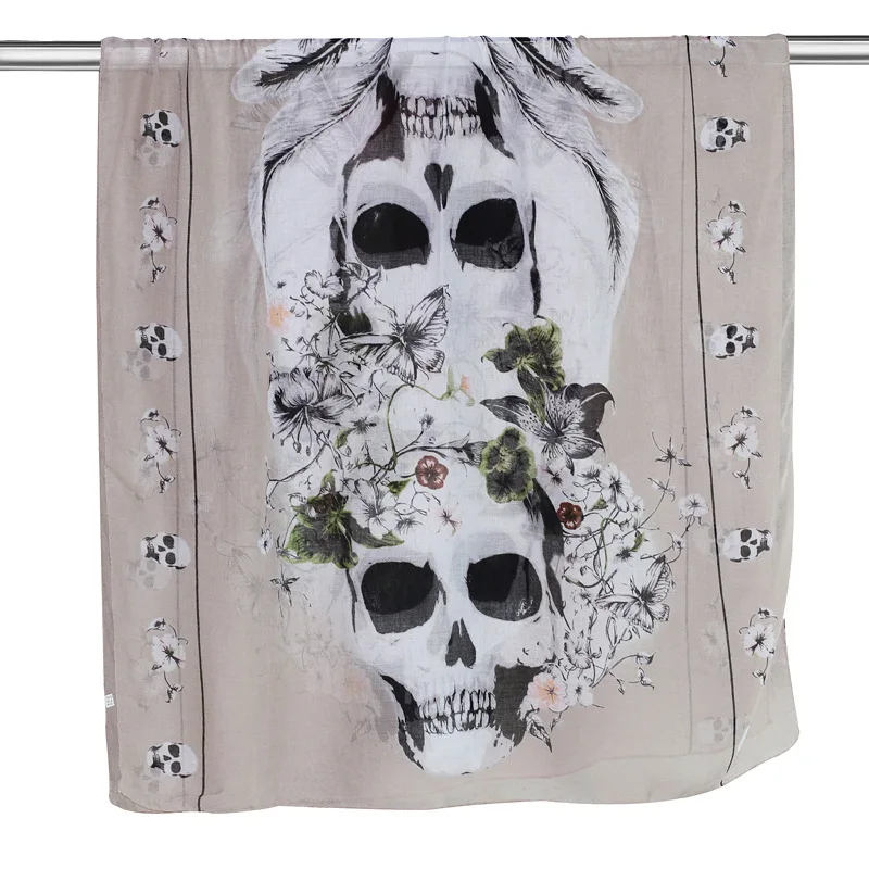 Новинка 2015 шали в виде черепа женские длинные мягкие аксессуары Классические