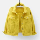 Демисезонная женская джинсовая куртка, короткое пальто, розовые джинсовые куртки, повседневные топы, свободная верхняя одежда для женщин, Chaqueta Mujer