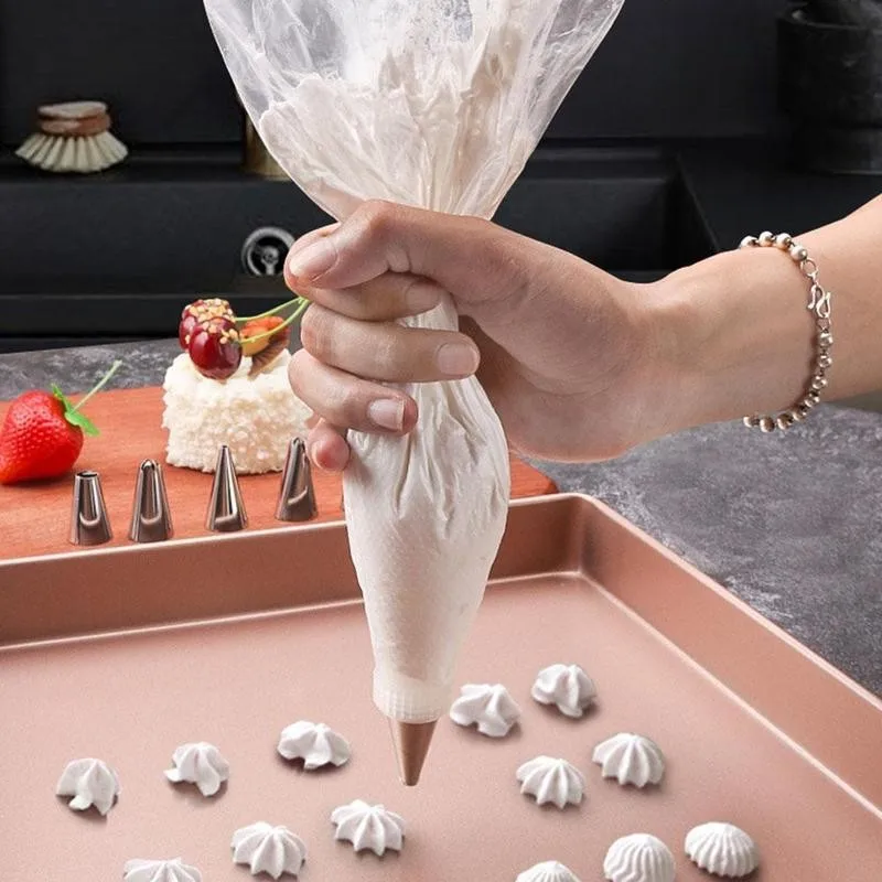 

100 шт. одноразовых мешков для украшения крема, Женский кондитерский мешок, матовый мешочек для украшения тортов