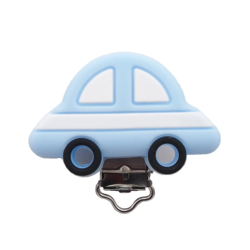 Blue Chengkai 10 шт. силиконовые автомобильные клипсы DIY детская кошка мышь Соска с животным Прорезыватель зубов, пустышка для младенца ювелирные изделия игрушки аксессуары - Цвет: Blue