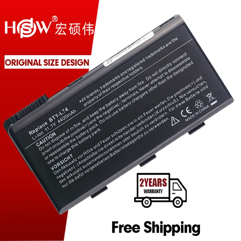 Аккумулятор HSW для MSI аккумулятор BTY L74 A5000 A6000 CR620 CR700 с функцией быстрой доставки L75