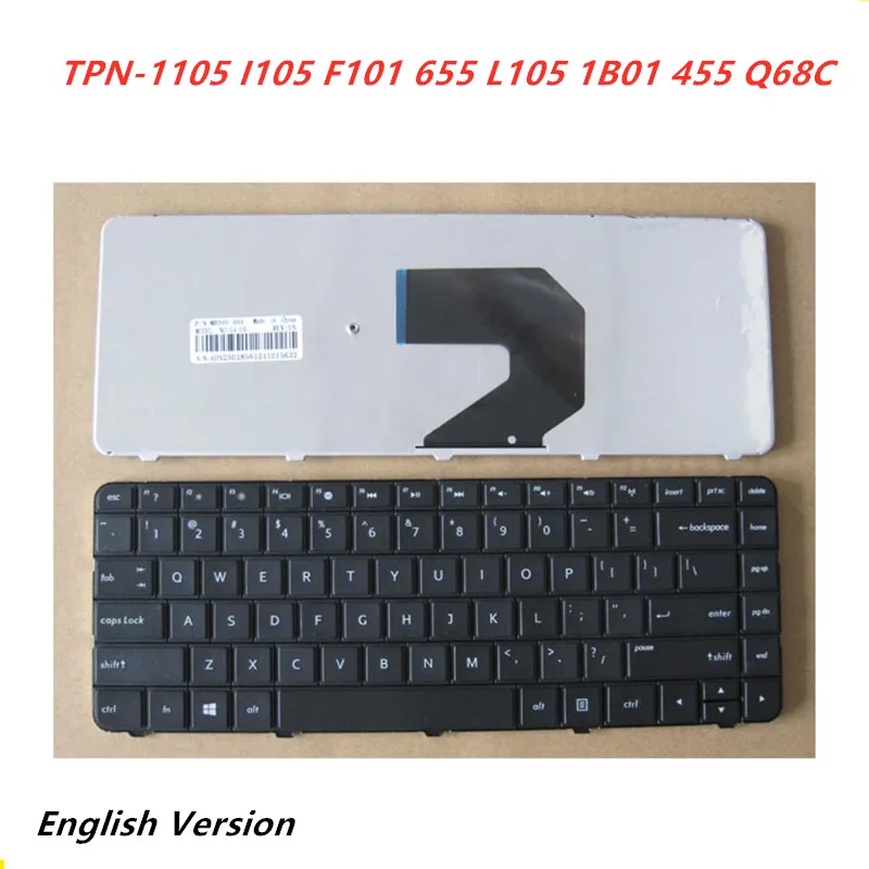 

Клавиатура на английском языке для ноутбука HP TPN-1105 I105 F101 655 L105 1B01 455 Q68C сменная Клавиатура для ноутбука