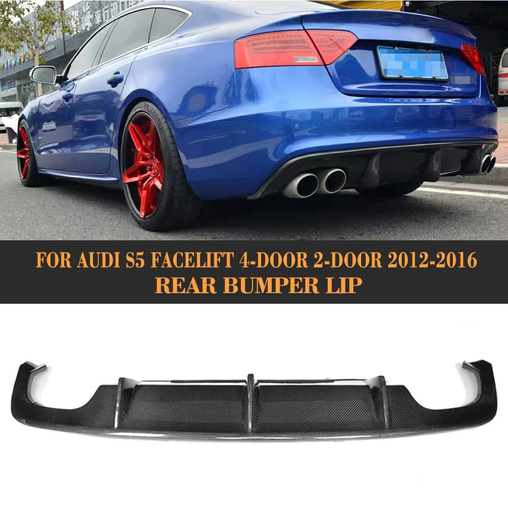 Диффузор для заднего бампера из углеродного волокна для Audi A5 Sline S5 Кабриолет купе 2012- нестандартный задний диффузор