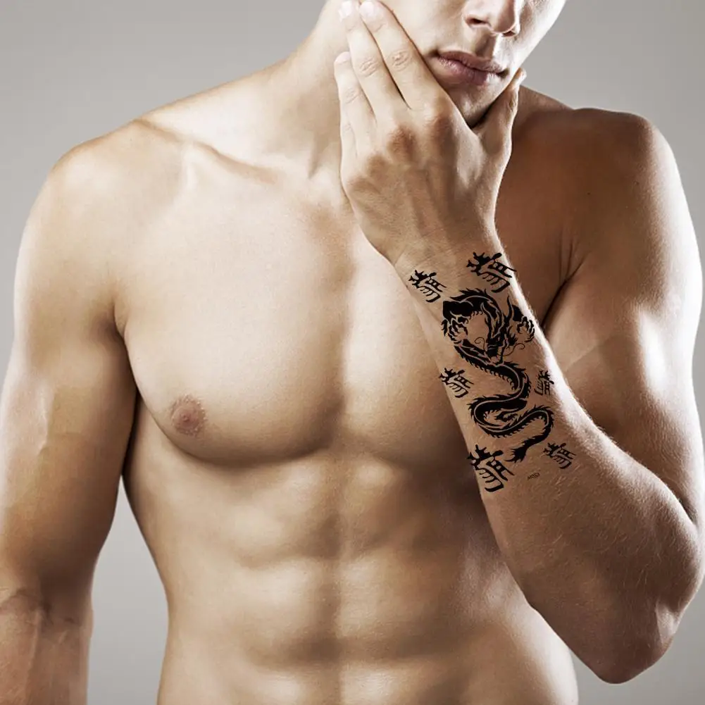 

Waterproof Black Letters Body Art Tattoos English Word Decorative Sticker for Body