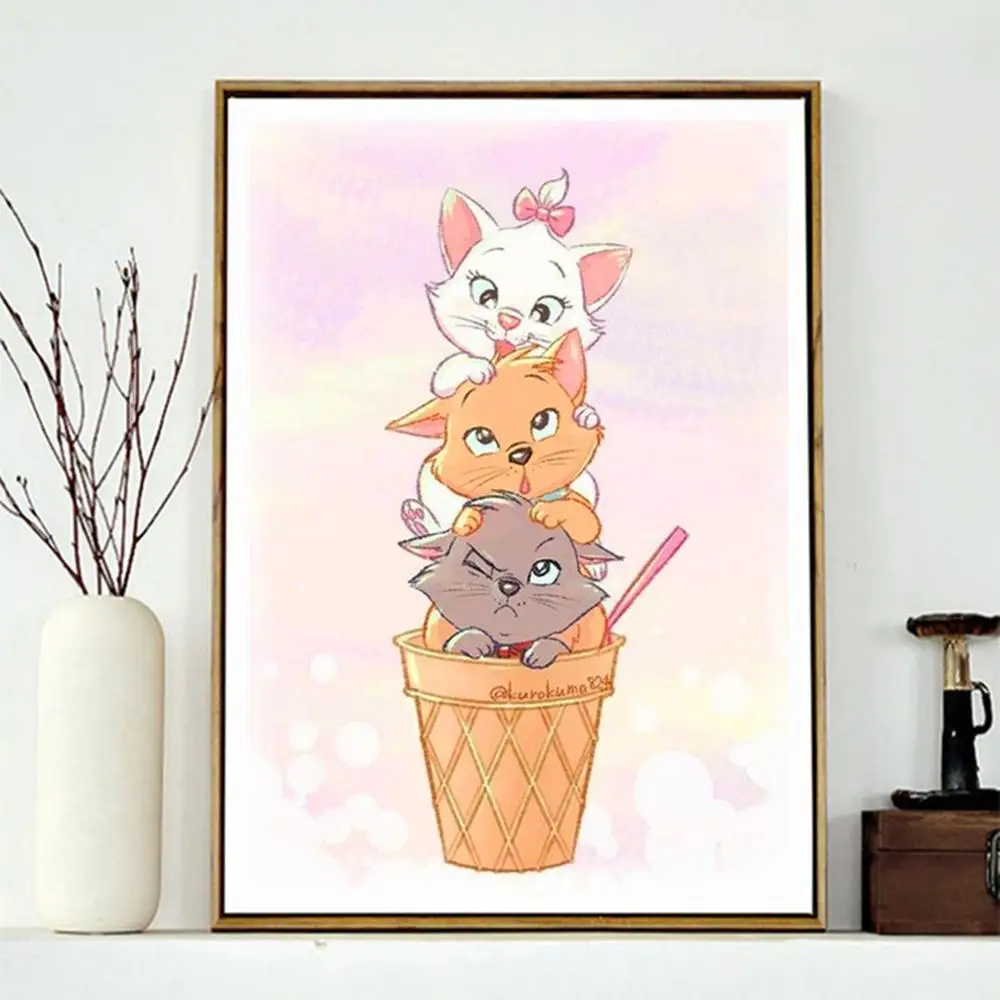 Мультяшный кот узор 5D сделай сам полностью алмазная вышивка мозаика украшение