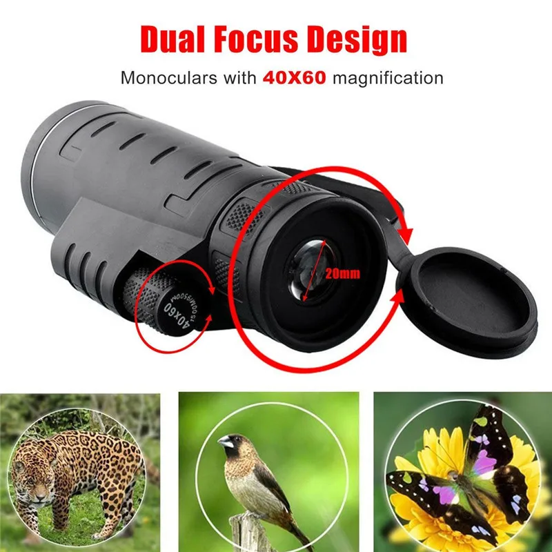 HD optic camera phone lens 40x60 Zoom super Telescope Monocular lenses for iPhonex xs max Samsung all smartphone telephone | Мобильные