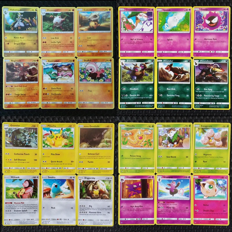 100 шт. карты Pokemon разных размеров 25 50 75 без повторов флэш карта GX EX игровая