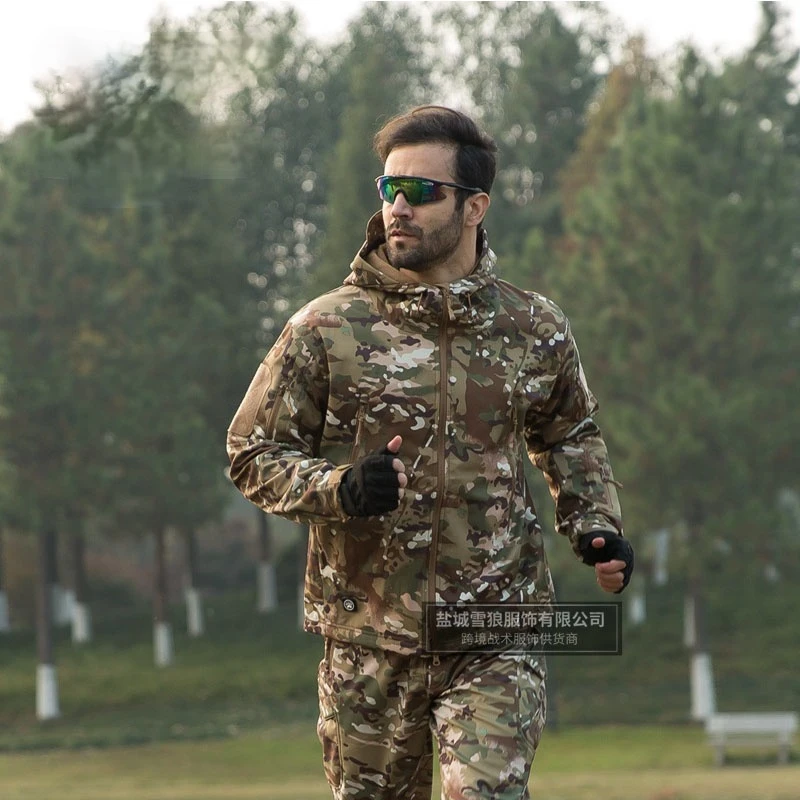 Куртка мужская тактическая с капюшоном военная водонепроницаемая ветрозащитная