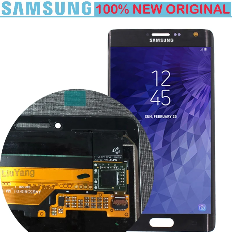 ЖК дисплей 5 6 дюйма для SAMSUNG Galaxy Note 4 edge N915 N9150 N915F|Экраны мобильных телефонов| |