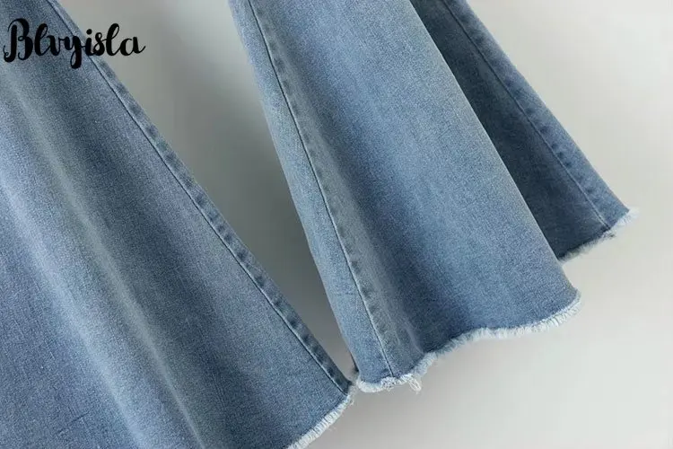 

Blvyisla 2019 Chic Large Horn Tight Jeans Sexy Women Long Pants Casual Trousers Retro Skinny Boyfriend Style