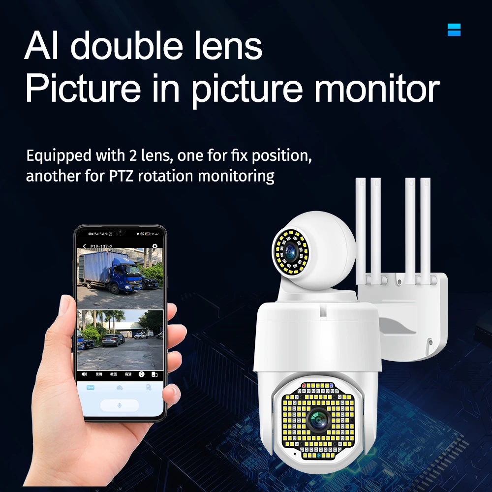 Беспроводная уличная скоростная Купольная Wi-Fi камера видеонаблюдения 3 Мп |