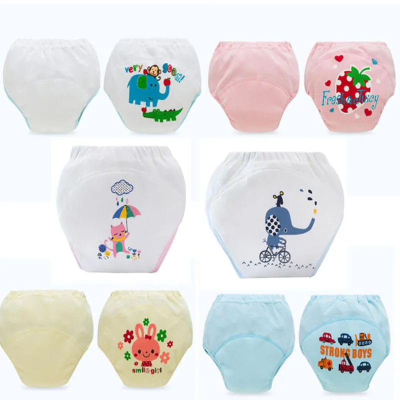 

4pcs/lot Six layers Reusable Baby Training Pants Potty Panties Newborn Toilet Trainer Underwear Waterproof Kids Swimming Briefs