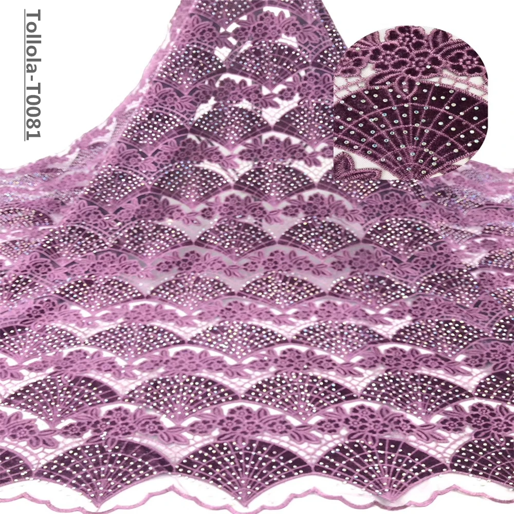 Африканская французская бархатная ткань с кружевом 2019 Высококачественная