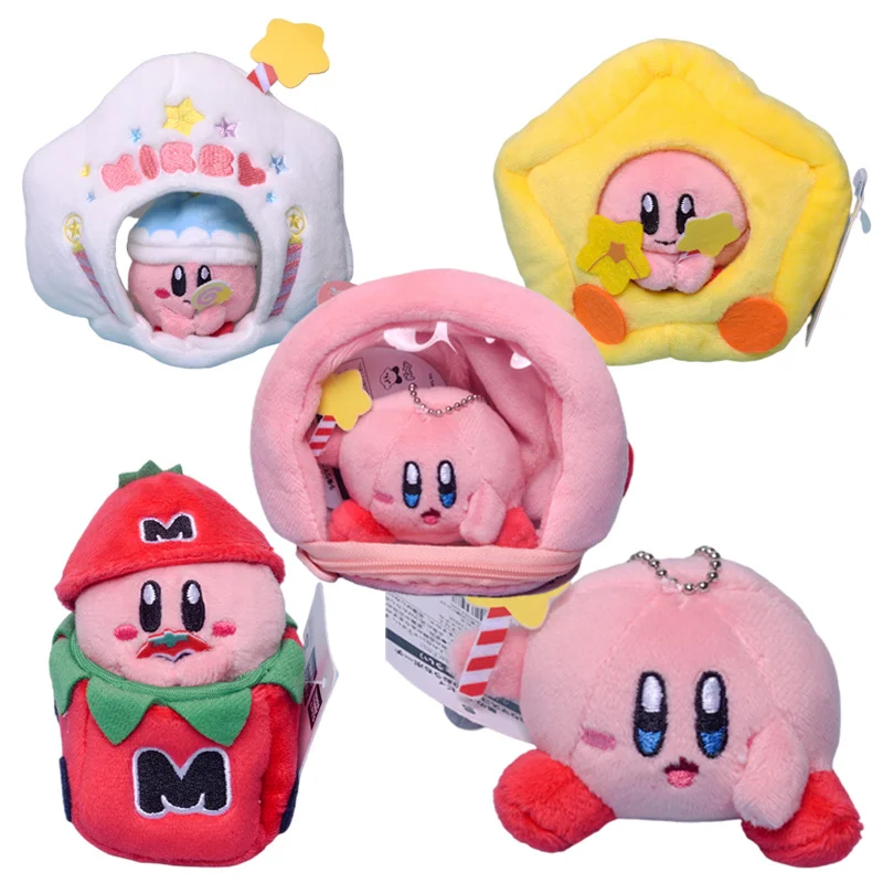 

10CM Cartoon Stuffed Animals Kirby Plush Toy Star Kirby Coin Purse Earphone Storage Bag Anime Kawaii Cute Soft Plushie Toys Gift