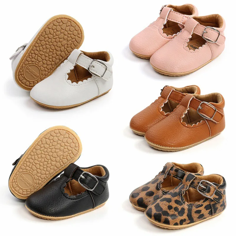 

Lovely Baby PU Leather Shoes Toddler Boy Leopard Non-slip Soft Sole First Walking Spring And Autumn New Ins