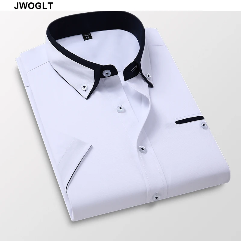 Рубашка мужская с коротким рукавом Повседневная Удобная мягкая приталенная на