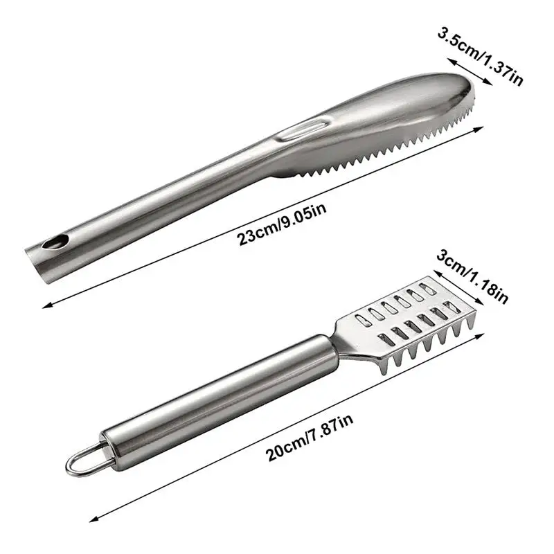 

Stainless Steel Fish Scale Remover Fishing Scale Brush Graters Ast Remove Fish Cleaning Peeler Scraper Kitchen Gadgets