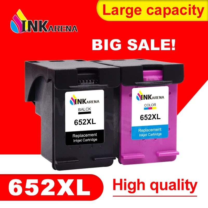 

INKARENA refilled 652XL Ink Cartridge for hp 652 xl hp652 Cartridge for HP Deskjet 1115 2135 3835 2675 2676 4675 5075 printer