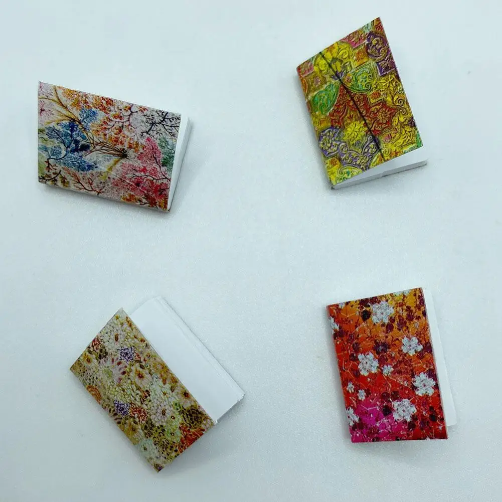 

4pcs/set 1:12 Dollhouse Miniature Pocket Books Vintage Model Doll House Furniture Accessories Decoration Doll Birthday Gifts