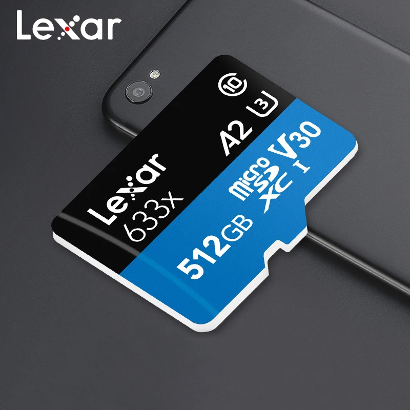 Карта памяти Lexar 633x microsd 512 ГБ 256 128 64 microSDXC/SDHC U3 32 U1 класс 10 карта для